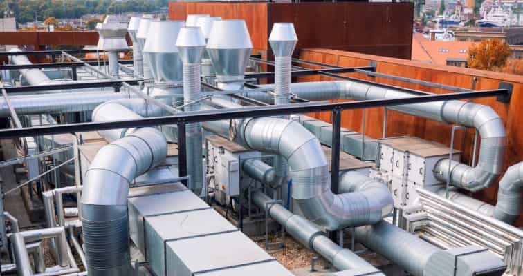Industrial steel air conditioning and ventilation systems
